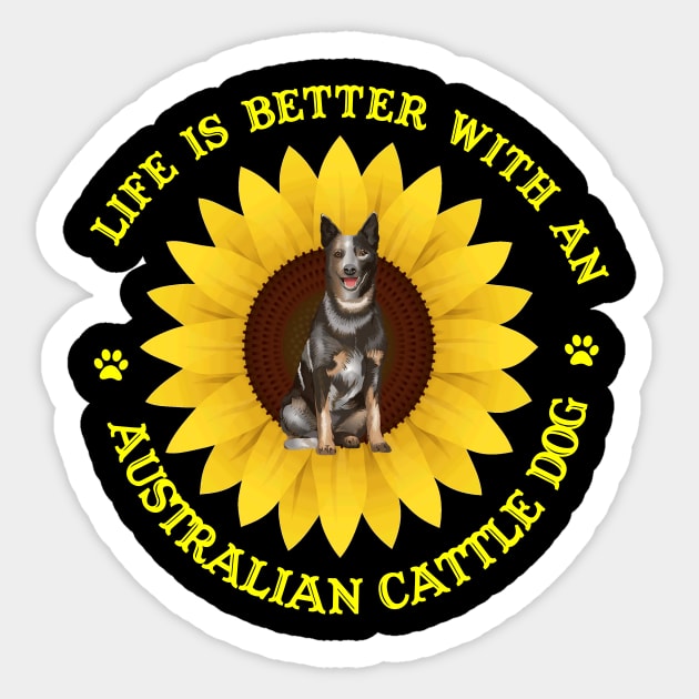 Australian Cattle Dog Lovers Sticker by bienvaem